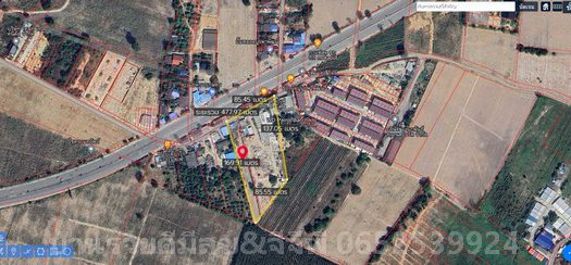 ขายที่ดินถนนบูรพาพัฒน์บ้านฉางระยอง 6ไร่2งาน80ตรว. ขายไร่ละ6ล้านบาท ผังสีเหลือง บ้านฉาง จ.ระยอง