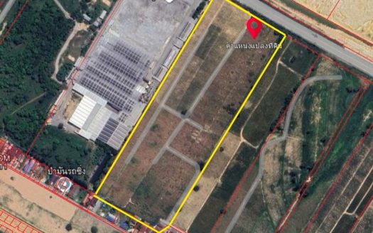 ขายที่ดิน 47-2-78 ไร่ ติดถนน 3375 สาย 13 ผังสีม่วงลาย ต.มาบข่า อ.นิคมพัฒนา จ.ระยอง