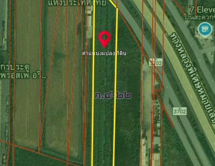 ขายที่ดินถนนเลียบมอเตอร์เวย์ขาเข้า เนื้อที่  9 ไร่ ขายไร่ละ 10 ล้านบาท ลาดกระบัง กรุงเทพฯ