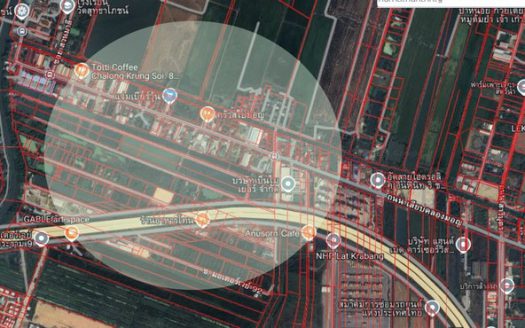 ขายที่ดินถนนเลียบคลองมอญลาดกระบัง เนื้อที่ 10ไร่ ราคาไร่ละ10,000,000 บาท  ลาดกระบัง กรุงเทพฯ