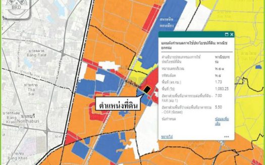 ขายที่ดินทำเลทองสร้างคอนโด ถนนแจ้งวัฒนะ (เนื้อที่  7-3-40 ไร่ รวมเป็นเงิน 785,000,000 บาท ) แขวงอนุสาวรีย์ เขตบางเขน กรุงเทพมหานคร