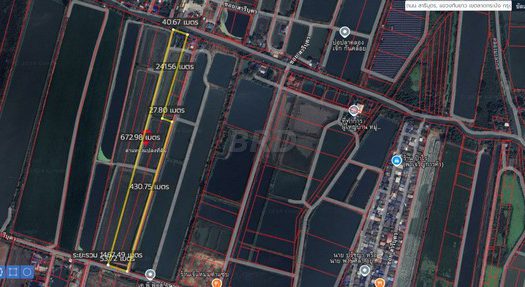 ขายถูกมากที่ดิน คลองมอญ-สารีบุตร (เนื้อที่ 21-1-45 ไร่ รวมเป็นเงิน 36,316,250 บาท ) แขวงทับยาว เขตลาดกระบัง กรุงเทพ