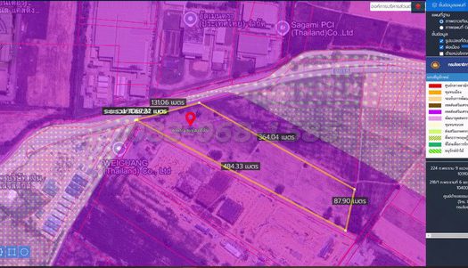 ขายที่ดินสีม่วงเข้ม ปลวกแดง (เนื้อที่ 22-0-49.3 ไร่ ขายไร่ละ 5.5 ล้านบาท รวมเป็นเงิน 121,000,000 บาท) มาบยางพร ปลวกแดง จ.ระยอง 21140