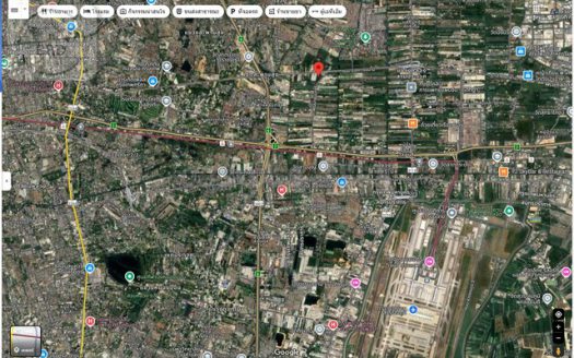 ขายถูกที่ดินสีเหลือง ถนนกรุงเทพกรีฑาตัดใหม่ (เนื้อที่ 7-2-7 ไร่ ขายวาละ 140,000 บาท รวมเป็นเงิน 420,980,000 ล้าน) สะพานสูง กรุงเทพฯ