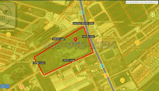 ขายที่ดินทำเลทอง สร้างหมู่บ้าน ติดถนนวัดศรีวารีน้อย ผังสีเหลือง เนื้อที่ 29-2-86.4 ไร่ ขายไร่ละ 13 ล้าน บางเสาธง สมุทรปราการ