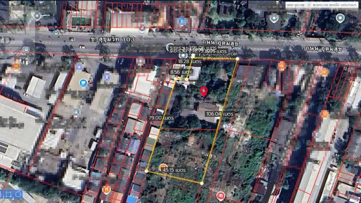 ขายถูกที่ดินทำเลทอง สุขุมวิท103 อุดมสุข (เนื้อที่ 673.4 ตารางวา ขายวาละ2.8 แสนบาท ) บางจาก พระโขนง กรุงเทพฯ