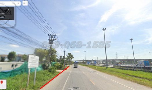 ขายที่ดินติดถนนคู่ขนานมอเตอร์เวย์  เนื้อที่ 9-0-42 ไร่ ไร่ ขายไร่ละ 22 ล้านบาท สะพานสูง กรุงเทพฯ