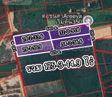 ขายที่ดินสีม่วงนิคมหลักชัย ระยอง เนื้อที่ 125-3-14.9 ไร่ ขายไร่ละ 1.8 ล้านบาท อำเภอเมืองระยอง ระยอง
