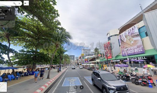 ขายที่ดินทำเลทอง ถนนเลียบชายหาดพัทยา เนื้อที่ 280.5 ตรว. ขาย 224.4 ล้านบาท บางละมุง ชลบุรี