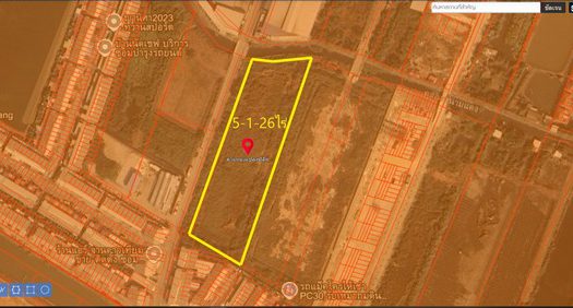 เหมาะสร้างโกดัง คลังสินค้า สำนักงาน  ผังสีเหลือง  เนื้อที่ 5-1-26 ไร่  ไร่ละ 7.5 ล้าน บางพลี สมุทรปราการ