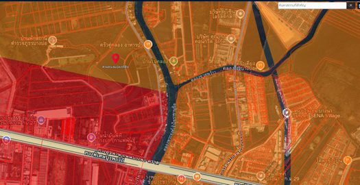 ที่ดินสีม่วงเข้ม บางนาตรา คลองส่งน้ำสุวรรณภูมิ สร้างโรงงาน สร้างโกดัง เนื้อที่ 37-3-0 ไร่ ขายราคา 533 ล้านบาท บางพลี สมุทรปราการ