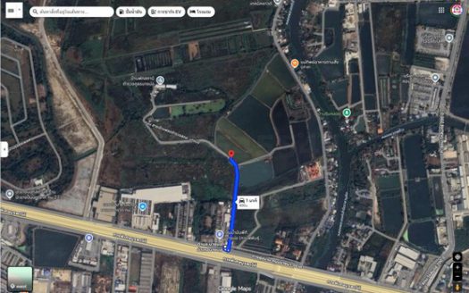 ที่ดินสีม่วงเข้ม บางนาตรา คลองส่งน้ำสุวรรณภูมิ สร้างโรงงาน สร้างโกดัง เนื้อที่ 37-3-0 ไร่ ขายราคา 533 ล้านบาท บางพลี สมุทรปราการ