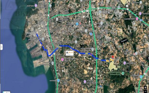 ที่ดินสร้างบ้านติดถนนใหญ่ เทศบาลแหลมฉบัง เนื้อที่ 5-3-83.3 ไร่ ขายไร่ละ 6 ล้านบาท บึง ศรีราชา ชลบุรี