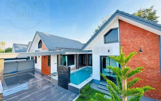 พูลวิลล่าหรูตกแต่งพร้อมอยู่ สระว่ายน้ำส่วนตัว ใกล้พัทยา ใกล้อ่างเก็บน้ำมาบประชัน พื้นที่ 400 ตรม. บางละมุง ชลบุรี