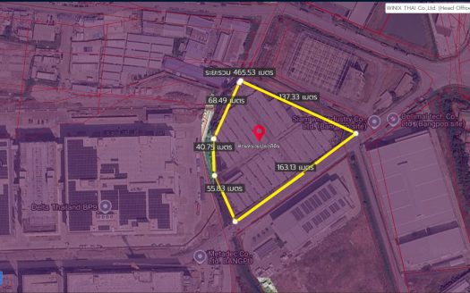 ที่ดินสีม่วง ถนนแพรกษา เนื้อที่ 7 – 2- 23.7 ไร่ ขายไร่ละ 13 ล้านบาท ต.แพรกษาใหม่ อ.เมือง จ.สมุทรปราการ 10280