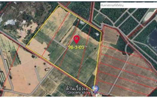 ขายที่ดินบ้านบึง หนองอิรุณ 96 -3-03 ไร่ ขายไร่ละ 1.8 ล้าน ผังสีเหลือง ต.คลองกิ่ว อ.บ้านบึง จ.ชลบุรี
