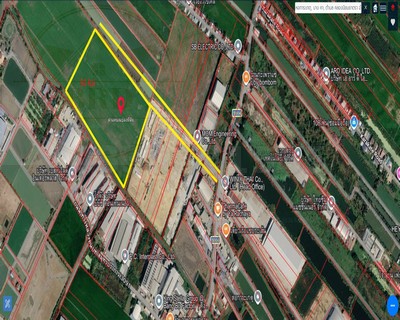 ที่ดินสีม่วง ถนนบางนาตราด กม.35 วัดพิมพาวาส เนื้อที่ 30 ไร่ สร้างโรงงานได้ ไร่ละ 6 ล้าน บางบ่อ สมุทรปราการ