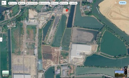 ขายที่ดินสีม่วงเข้ม ถนนบางนาตราด กม.23 เนื้อที่ 43-0-59 ไร่ ถนน คสล.สายบ้านคลองสำโรง อ.บางเสาธง จ.สมุทรปราการ