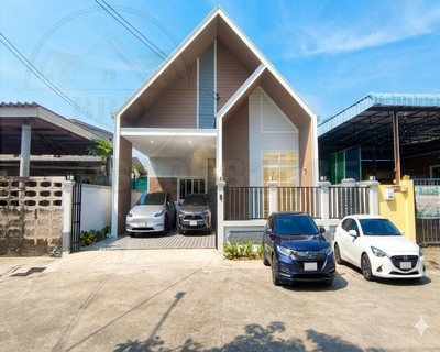 ขายบ้านเดี่ยวชั้นเดี่ยว สไตล์นอดิก ถนนรามคำแหง 174 รีโนเวทใหม่ เนื้อที่ 122 ตารางเมตร 3 นอน 3 น้ำ ที่จอดรถ 2 คัน มีนบุรี กรุงเทพมหานคร