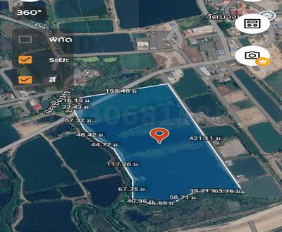 ที่ดินสีม่วงเข้ม พานทอง เนื้อที่ 46-2-99 ไร่ ขายไร่ละ 8 ล้าน ทำเล EEC ต.บางนาง อ.พานทอง จ.ชลบุรี