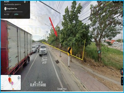 ขายที่ดินติดถนนวัดศรีวารีน้อย ผังสีเหลือง เนื้อที่ 29-2-86.4 ไร่ ขายไร่ละ 13 ล้าน บางเสาธง สมุทรปราการ