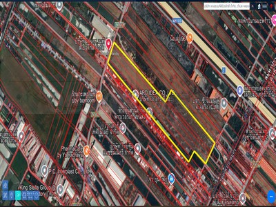 ขายที่ดินสีม่วงเข้าถนนบางนาตราด กม.35 คลองนิยมยาตรา เนื้อที่ 120 ไร่ ไร่ละ 6.5 ล้านบาท บางบ่อ สมุทรปราการ